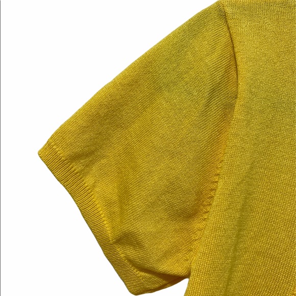 Pinque yellow cropped cardigan in size Small - Picture 4 of 5